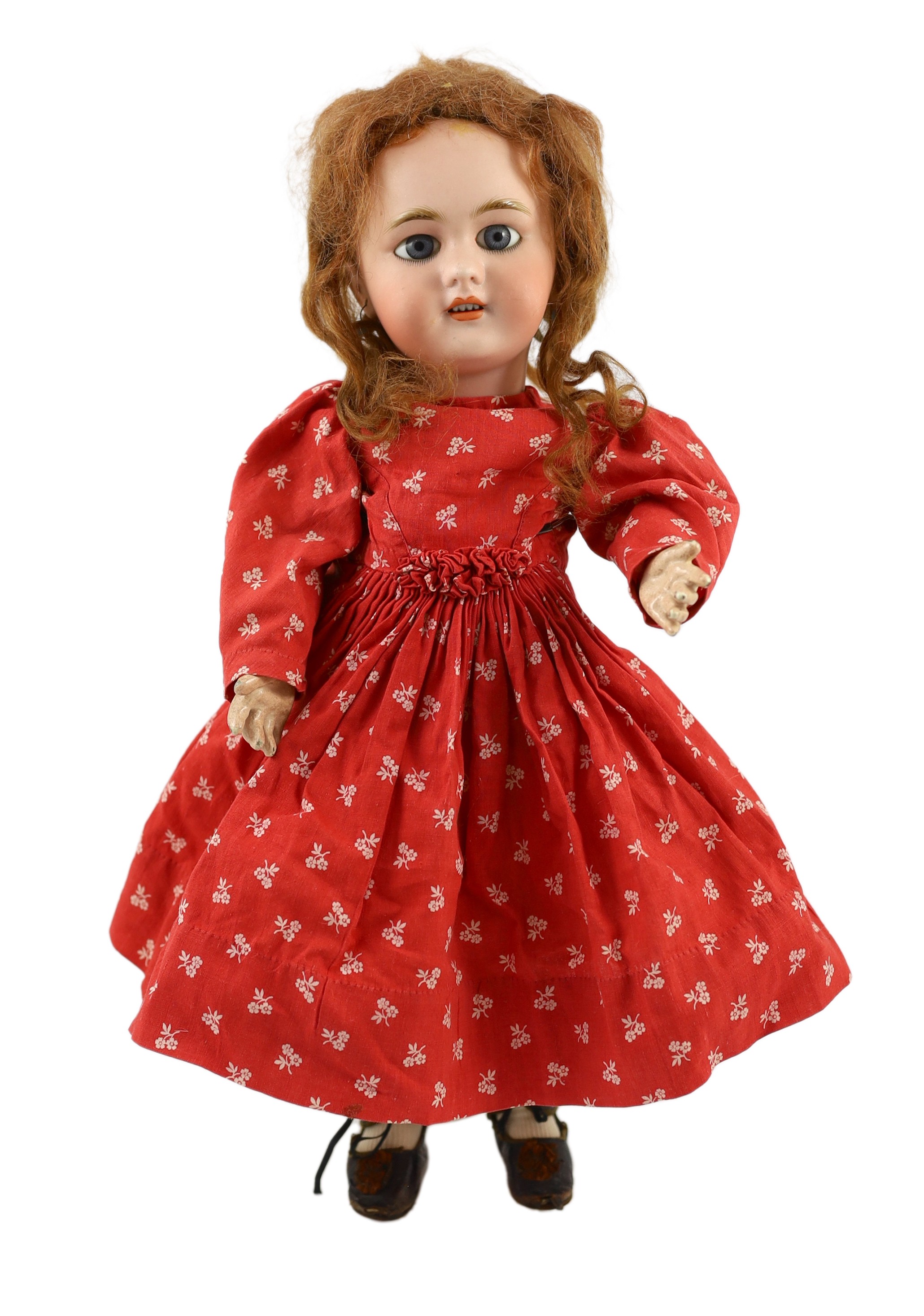 A Tete Jumeau bisque doll, French, circa 1900, 16in.